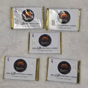 Lot of 5 1993-94 SkyBox Premium NBA Basketball Cards Sealed Packs 12 Cards  Each